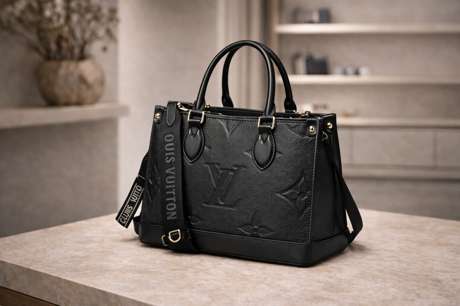 Louis Vuitton Monogram Empreinte Mini Speedy Bag