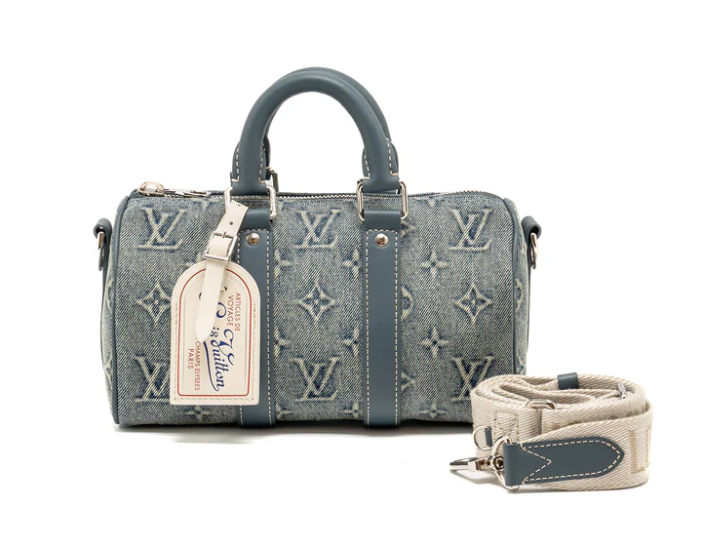 Lv Monogram Denim Speedy Style Crossbody Bag