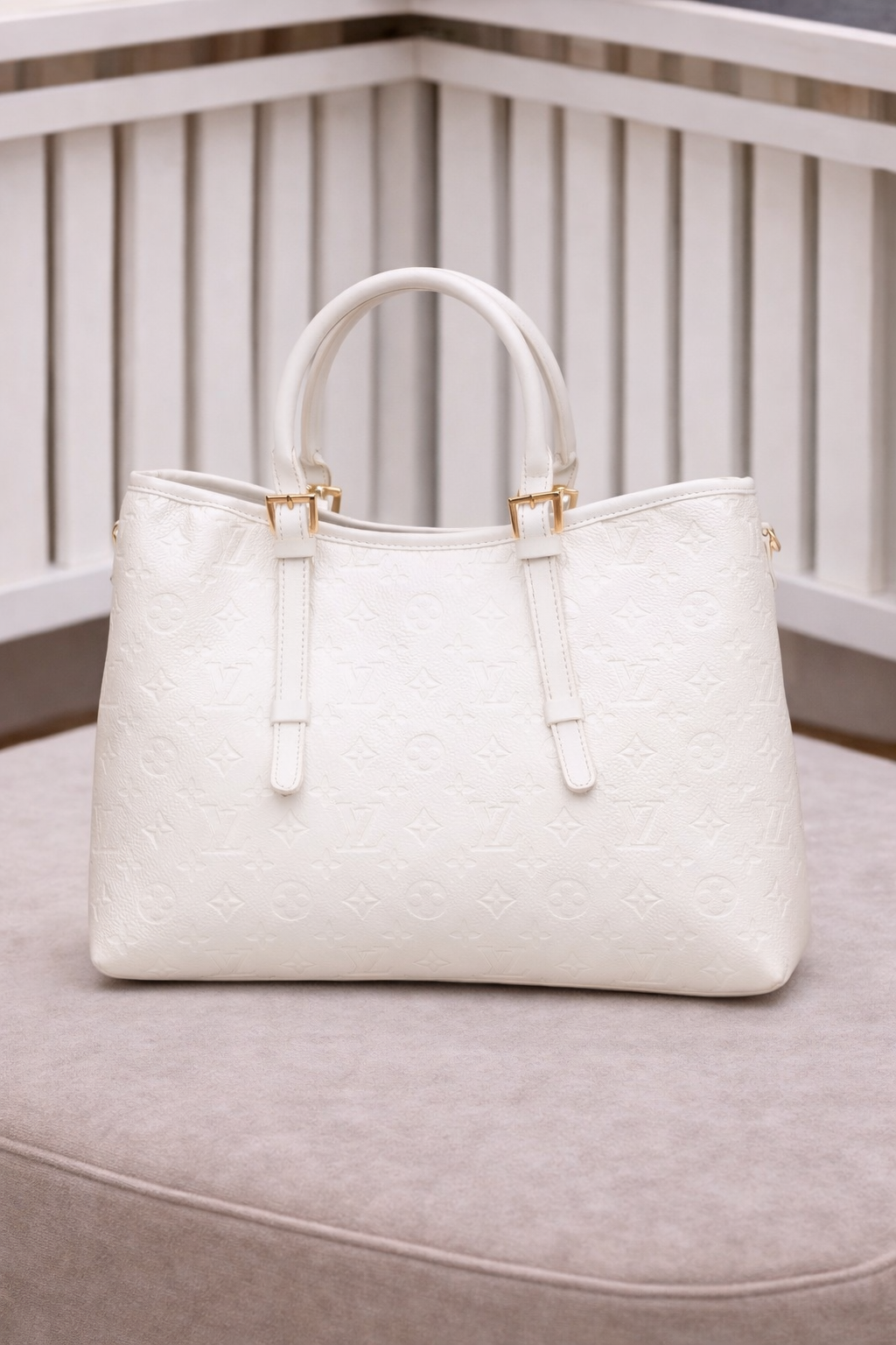 Vora Embossed Tote Handbag with Strap