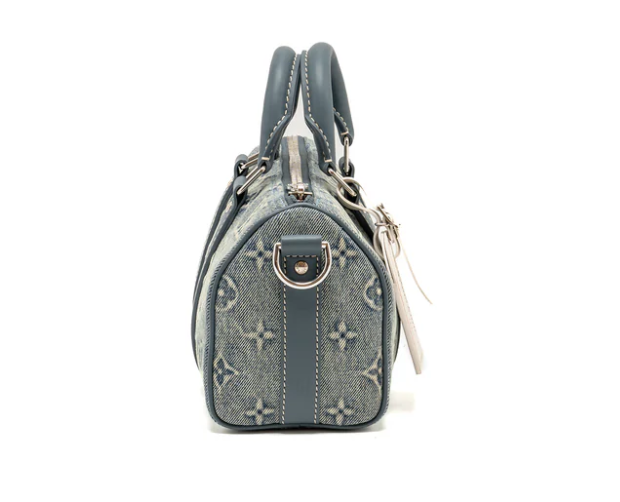Lv Monogram Denim Speedy Style Crossbody Bag