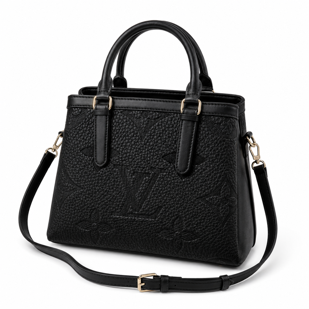 Vora Textured Leather Top Handle Tote Bag