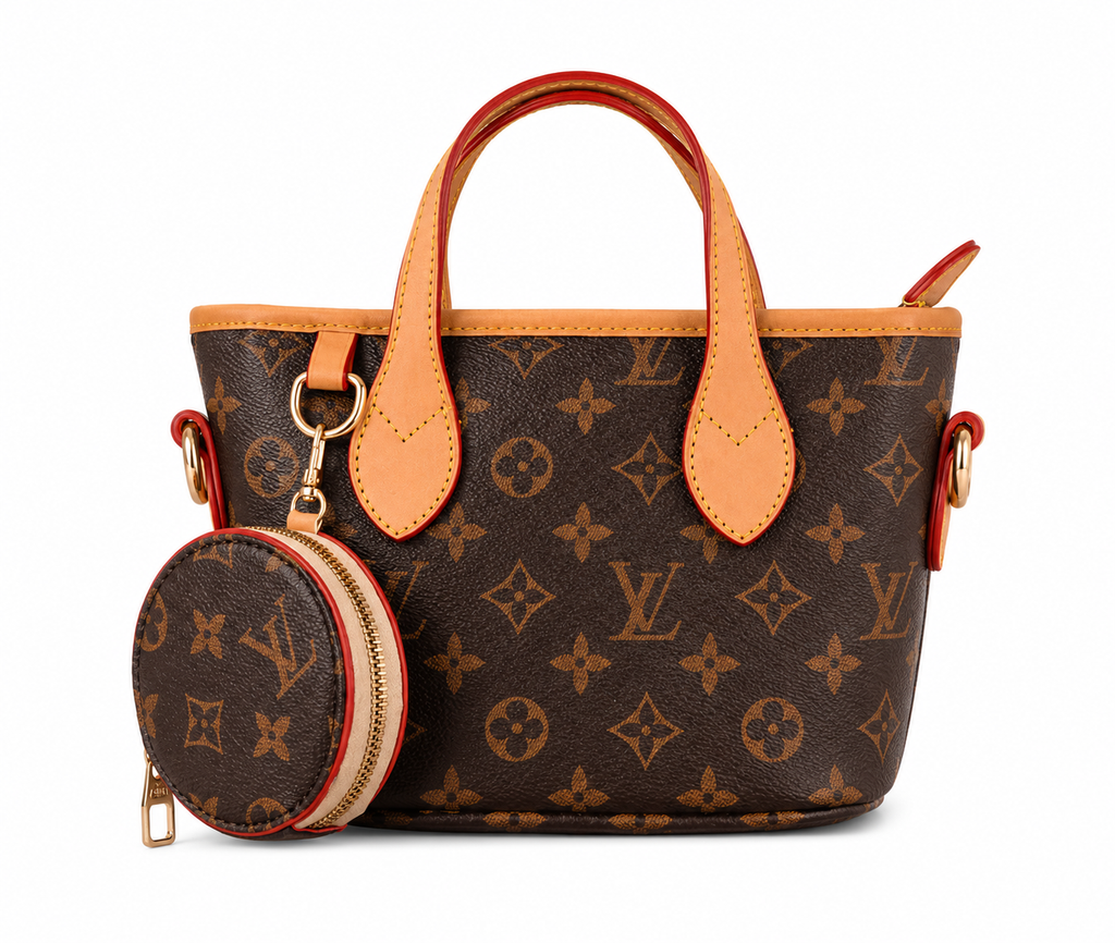 LV Mini Monogram Tote Bag with Coin Pouch