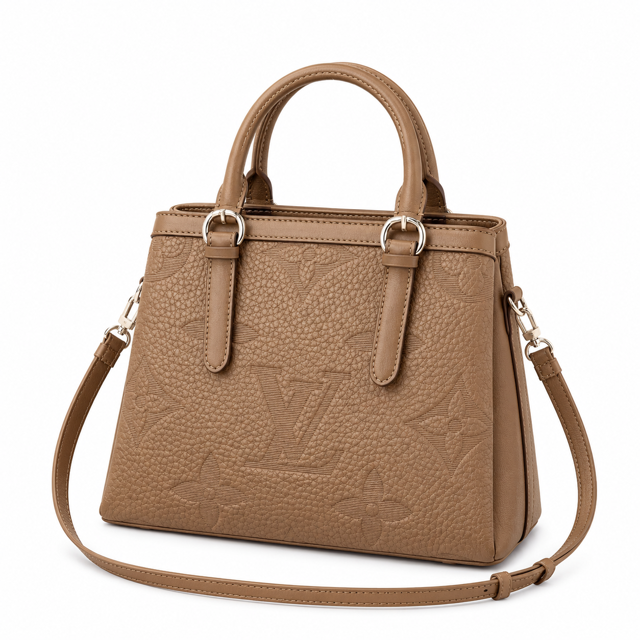 Vora Textured Leather Top Handle Tote Bag