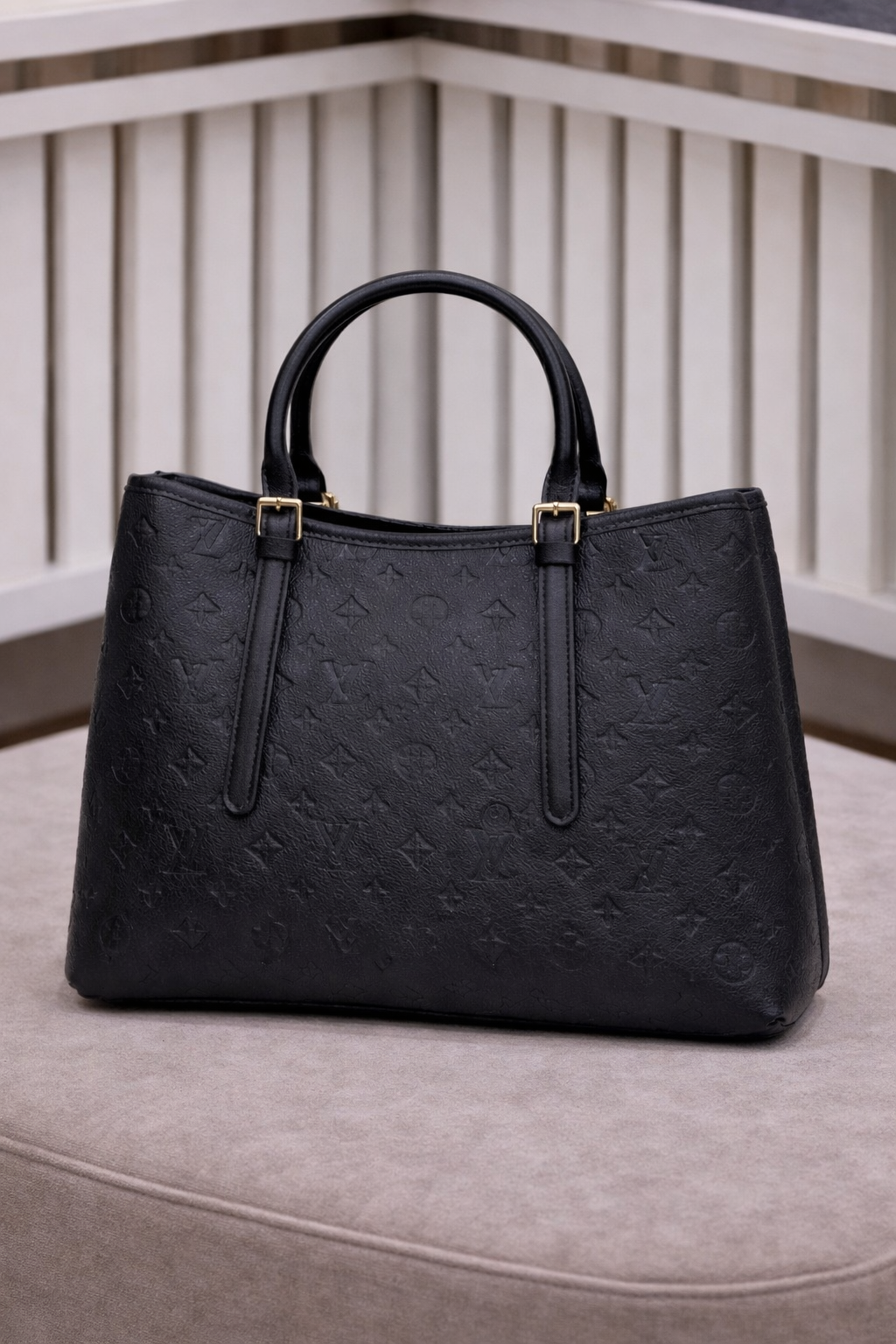Vora Embossed Tote Handbag with Strap