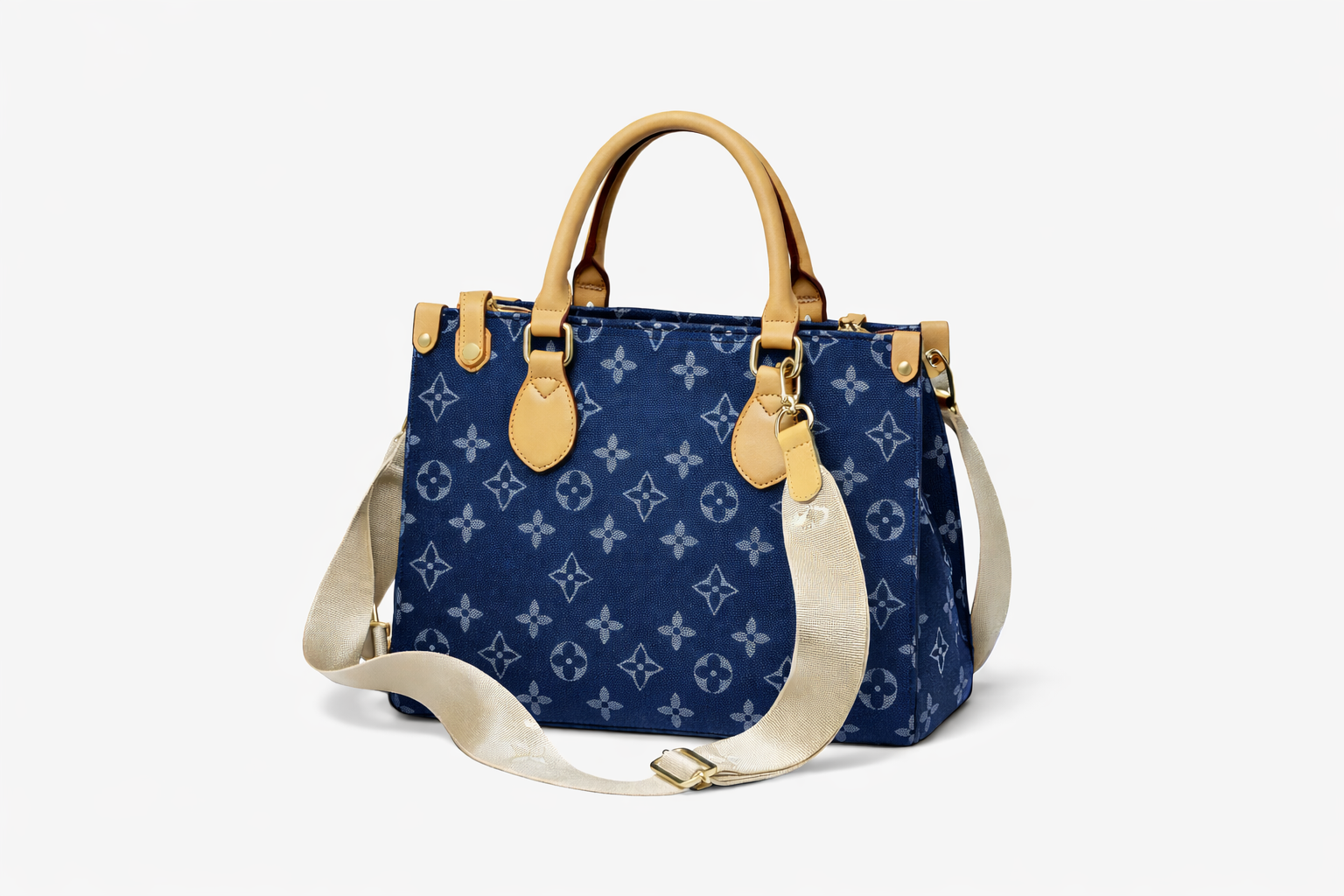 Louis Vuitton Monogram Blue Canvas Handbag