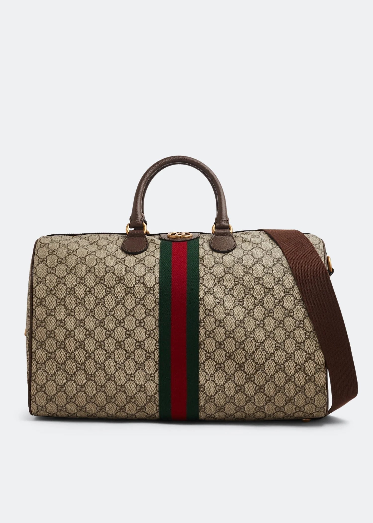GG Canvas Web Stripe Travel Duffle Bag