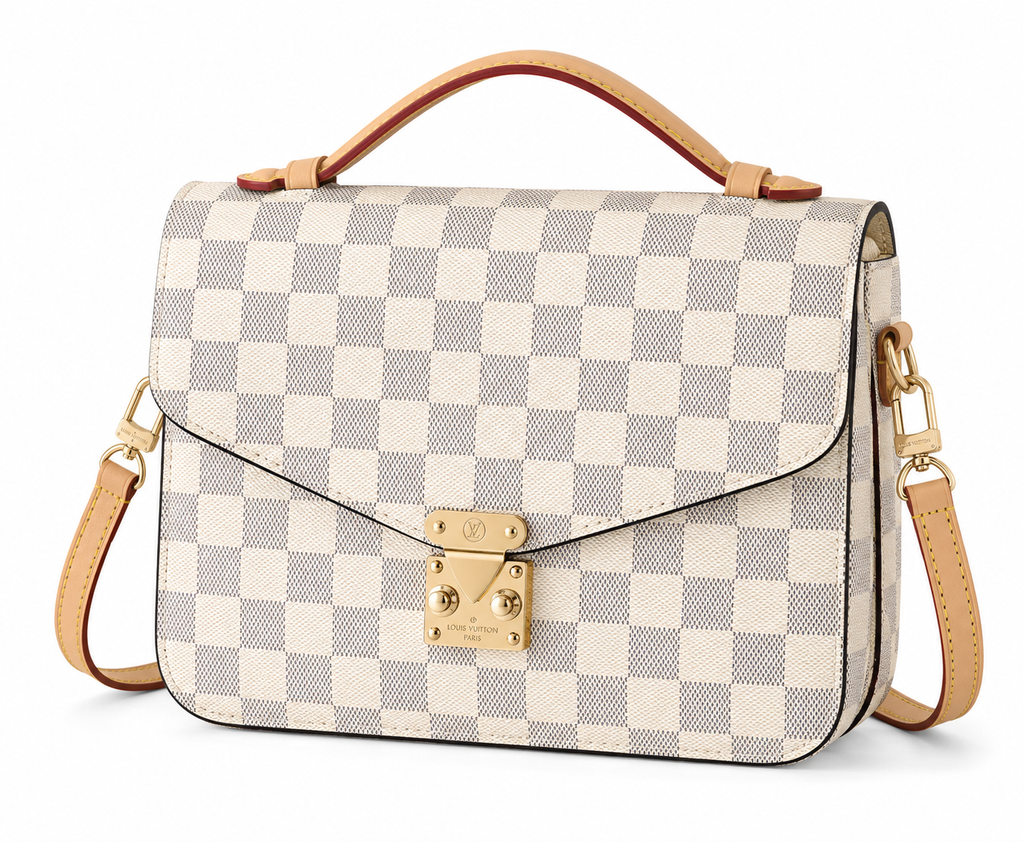 LV Structured Flap Top Handle Crossbody Bag