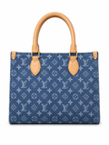 Vora Monogram Blue Canvas Handbag