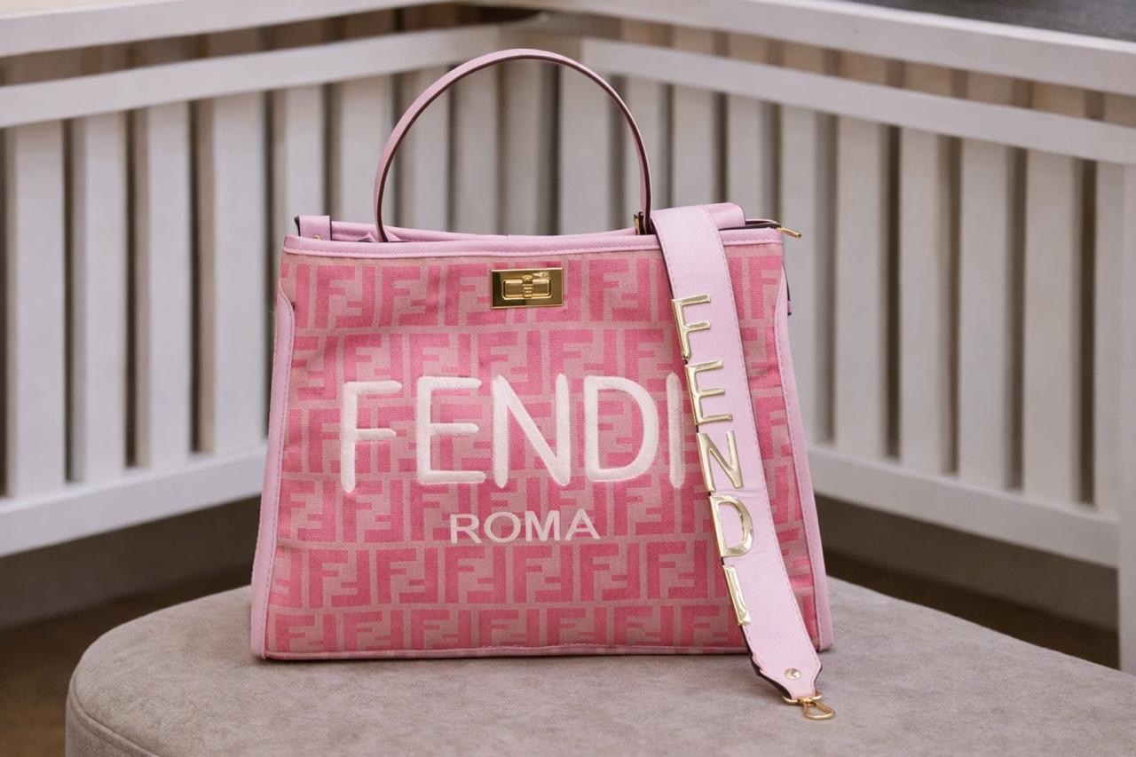 Luxury F Monogram Shopper Tote Bag