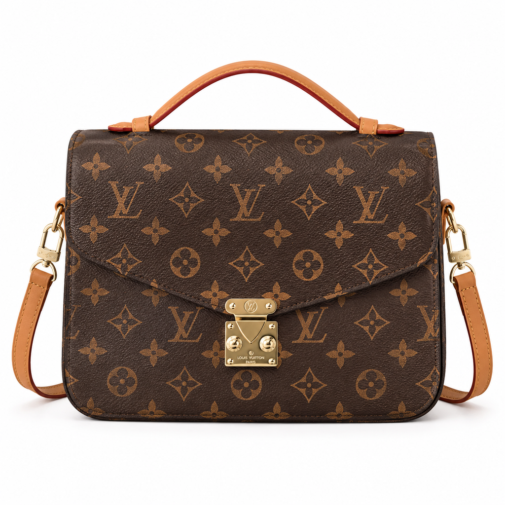 LV Structured Flap Top Handle Crossbody Bag