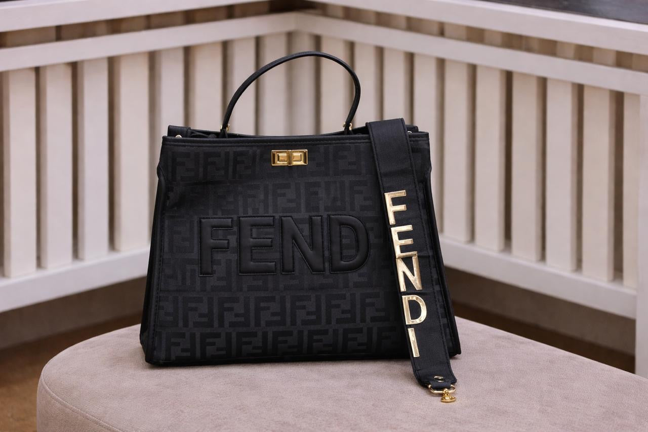 Luxury F Monogram Shopper Tote Bag