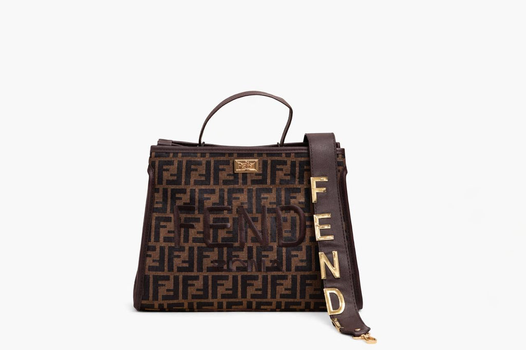 Luxury F Monogram Shopper Tote Bag