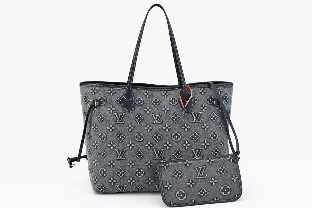 Lv Monogram Large Tote Bag with Pouch
