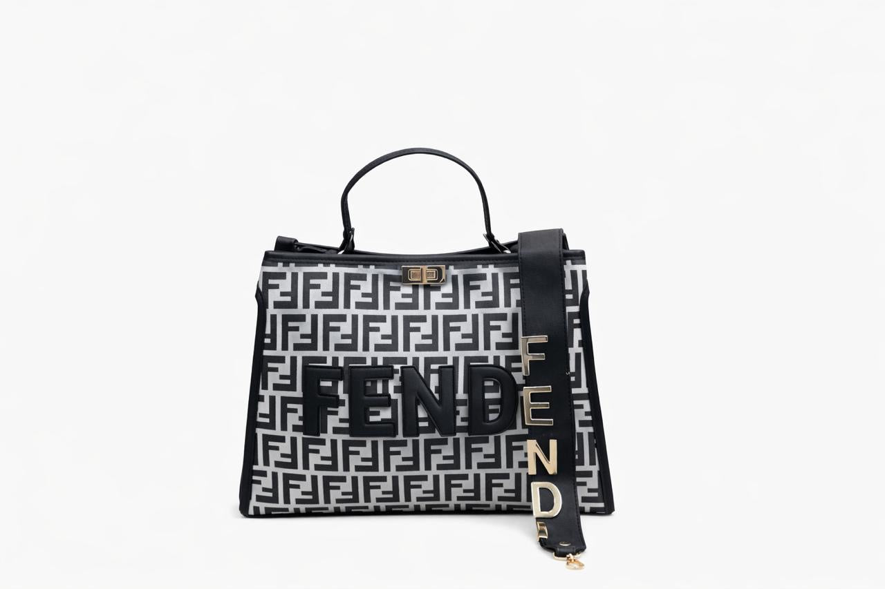 Luxury F Monogram Shopper Tote Bag
