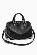 Lv Structured Top Handle Crossbody Bag