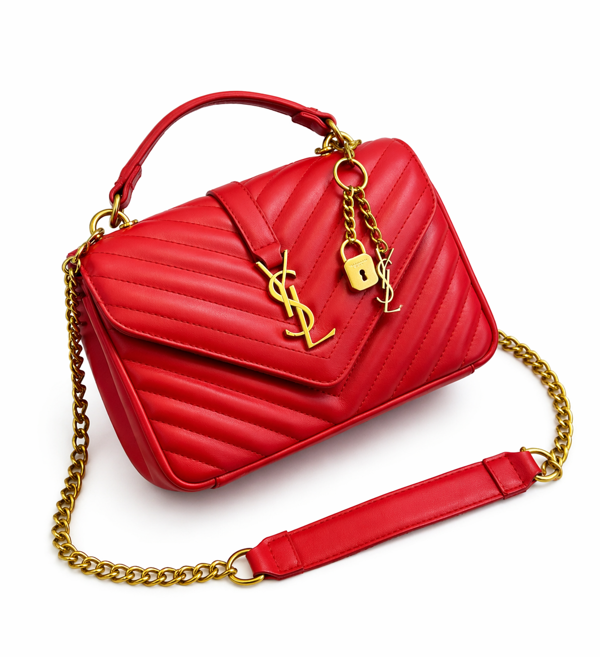 Vora Black Flap Chain Shoulder Bag