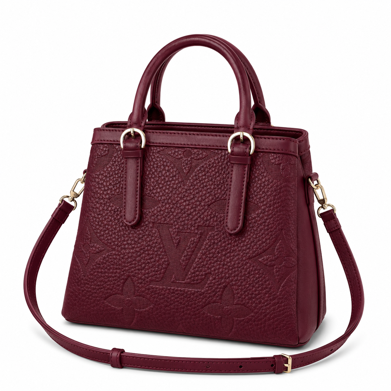 Vora Textured Leather Top Handle Tote Bag