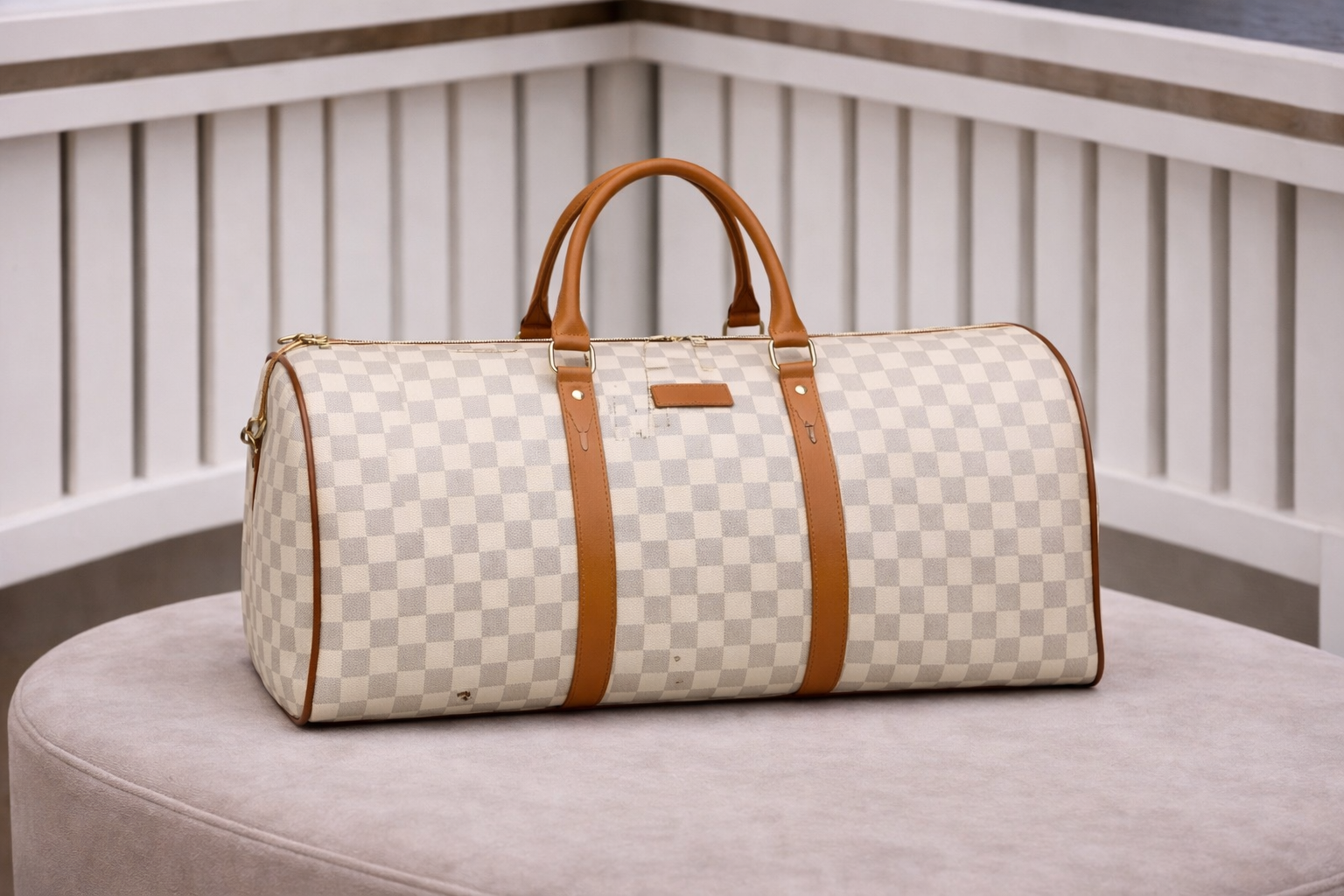Vora Checkered Travel Duffel Bag