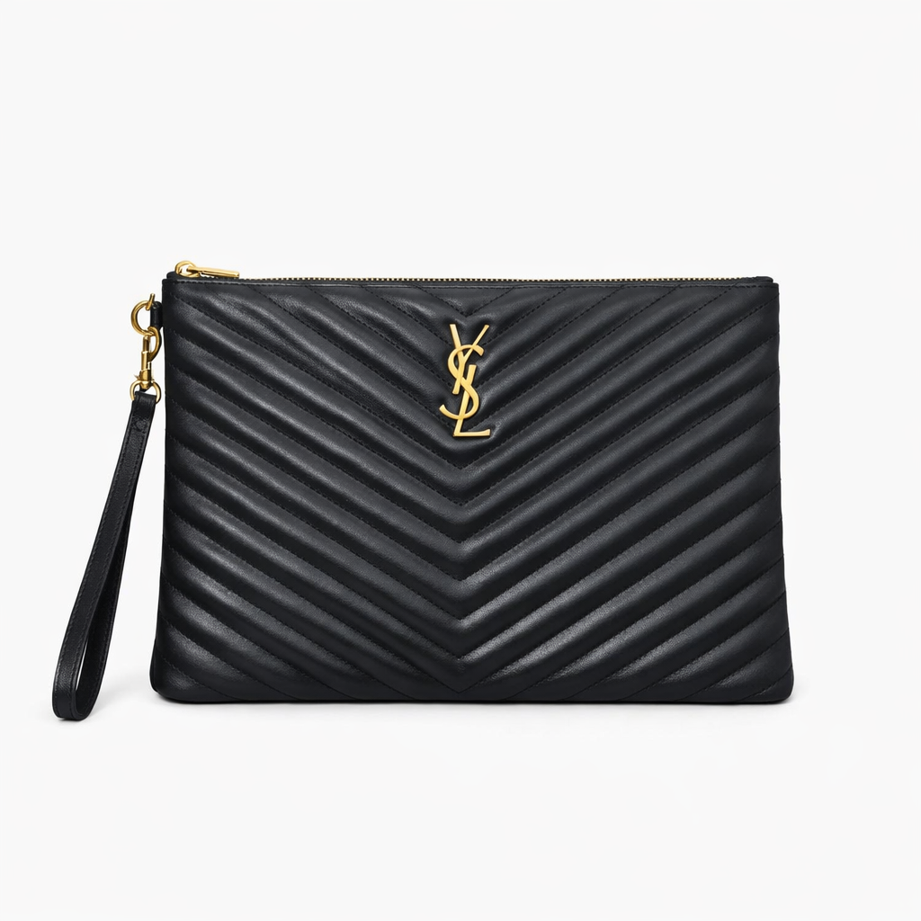 Elegant Quilted Clutch Bag – Luxury Wristlet Pouch