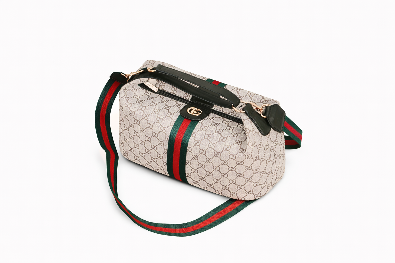 Luxury Black Stripe Crossbody Travel Bag