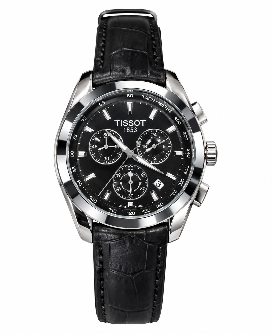 Tissot Chronograph Black Leather