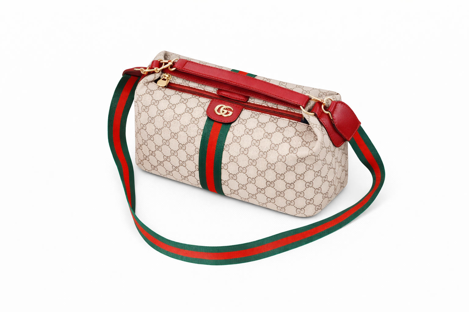 Luxury Black Stripe Crossbody Travel Bag