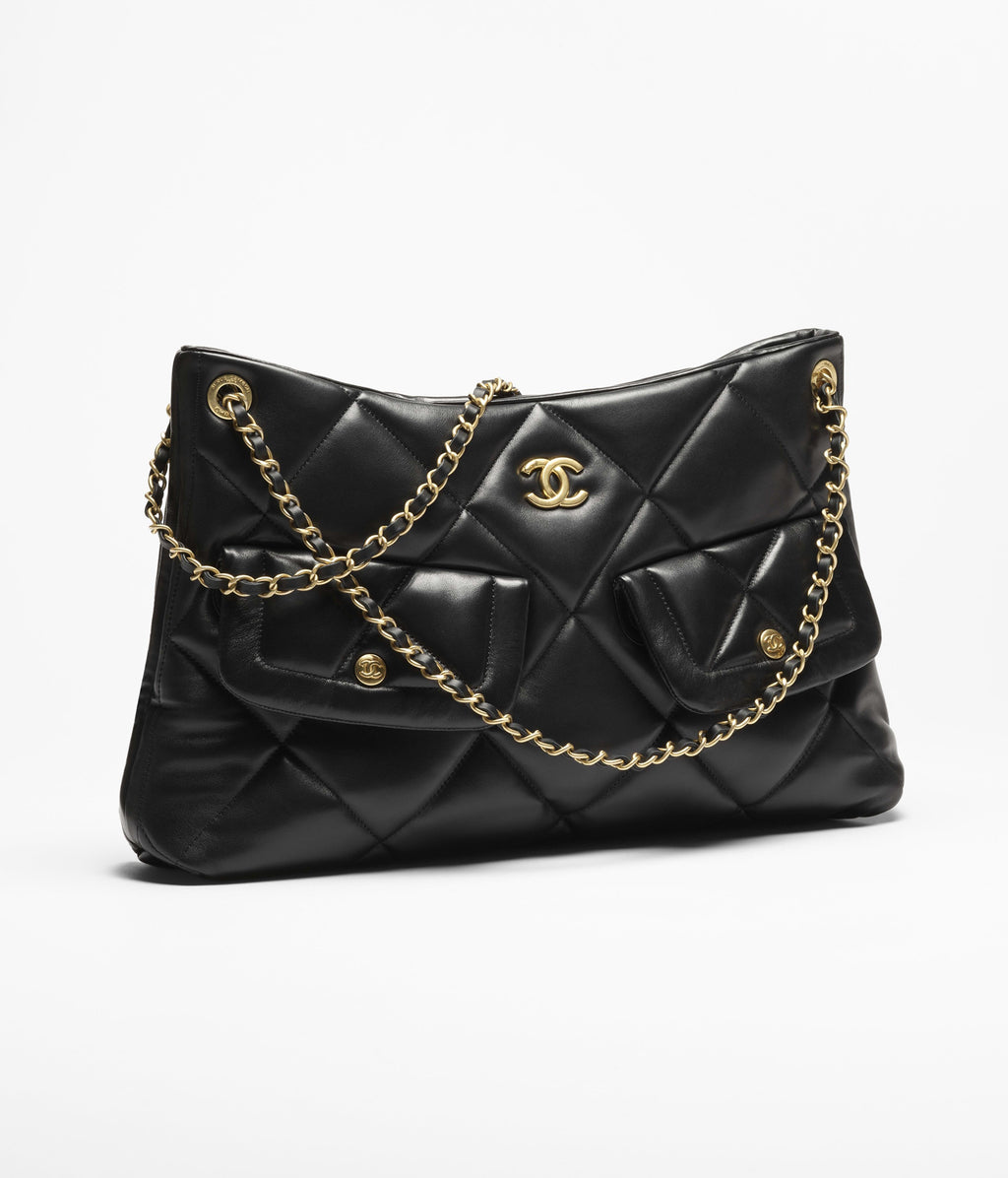Chnl Leather Chain Shoulder Flap Bag
