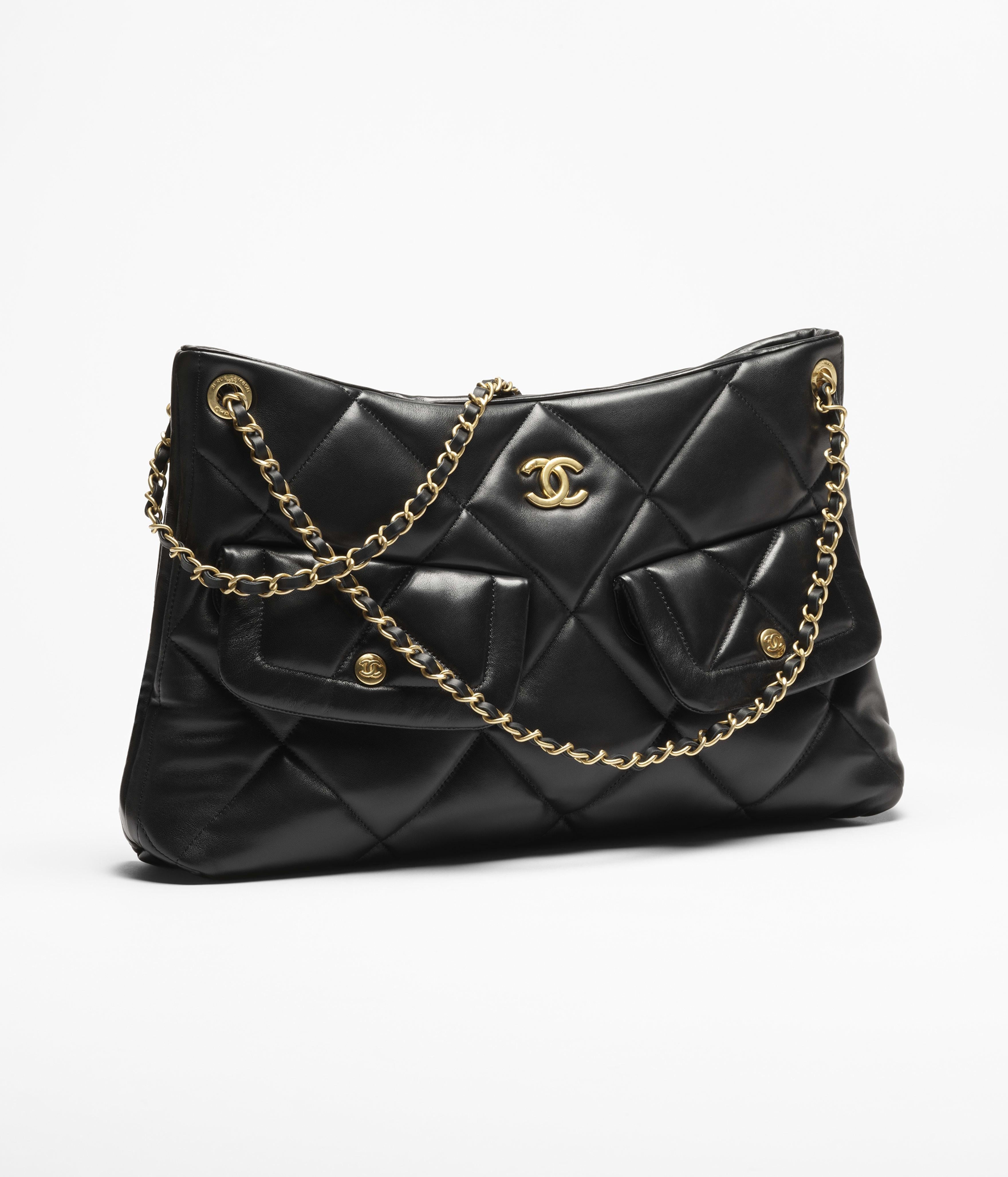 Chnl Leather Chain Shoulder Flap Bag