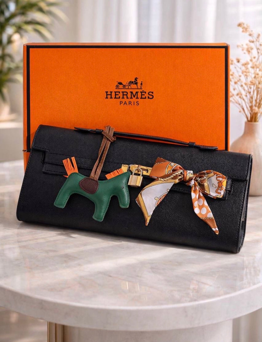 Vora Leather Envelope Clutch Bag