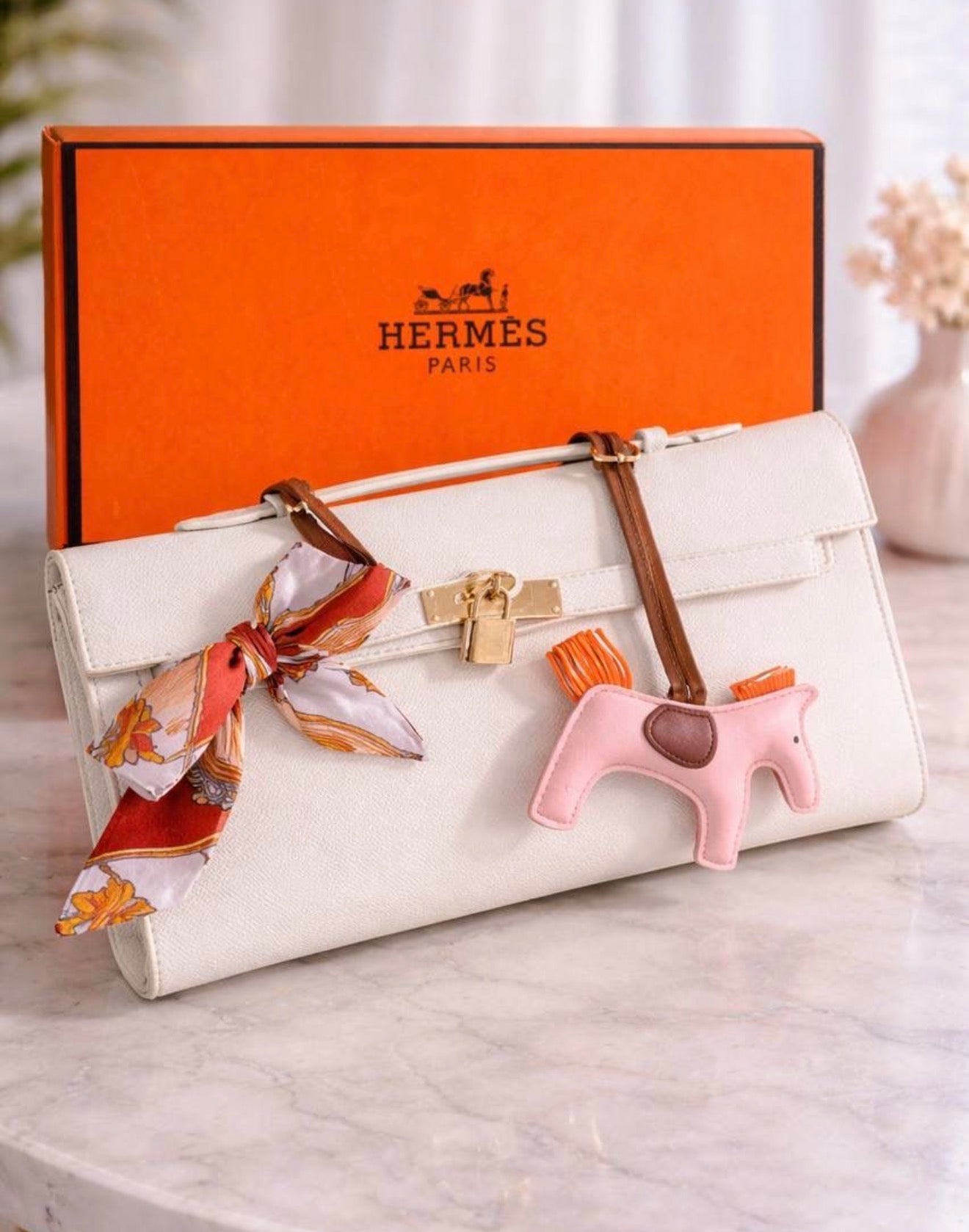 Vora Leather Envelope Clutch Bag