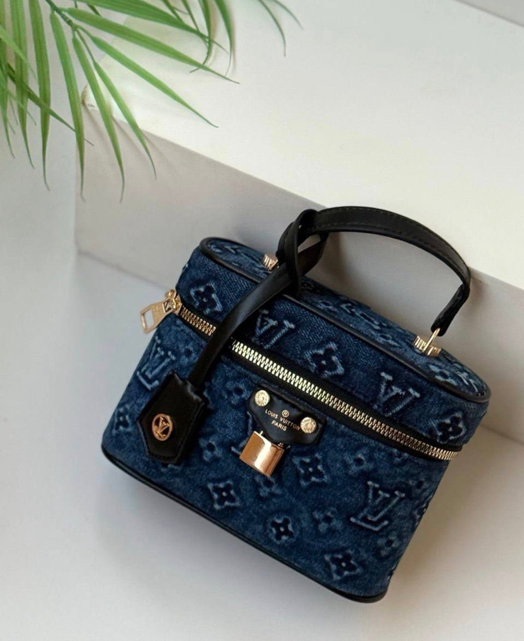 Vora Denim Mini Vanity Bag