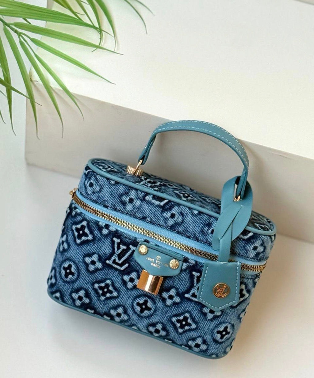 Vora Denim Mini Vanity Bag