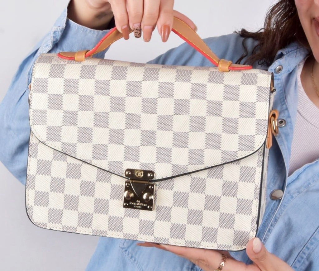 LV Structured Flap Top Handle Crossbody Bag