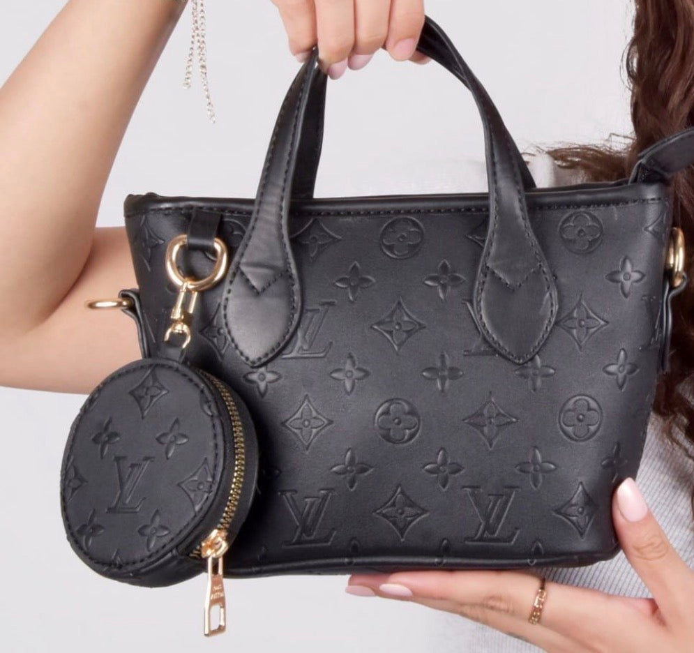 LV Mini Monogram Tote Bag with Coin Pouch