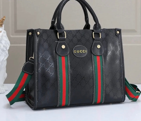 Gucci GG Supreme Web Stripe Tote Bag
