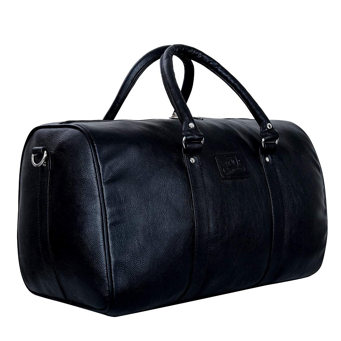 Vora Black Leather Keepall Duffle Bag
