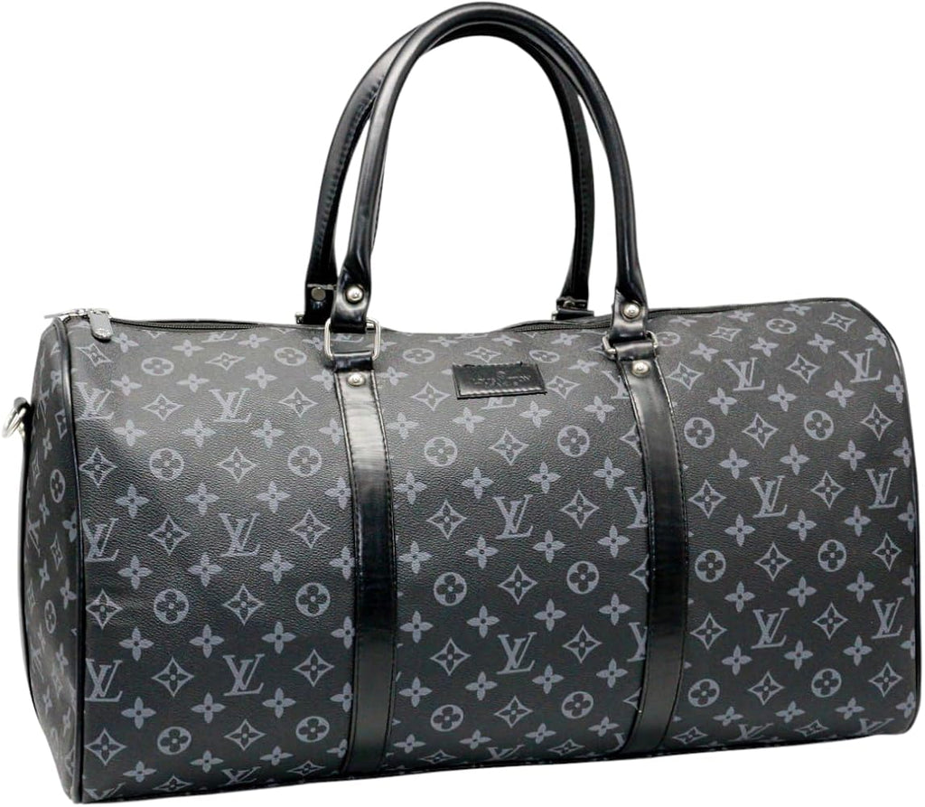 Vora Black Leather Keepall Duffle Bag