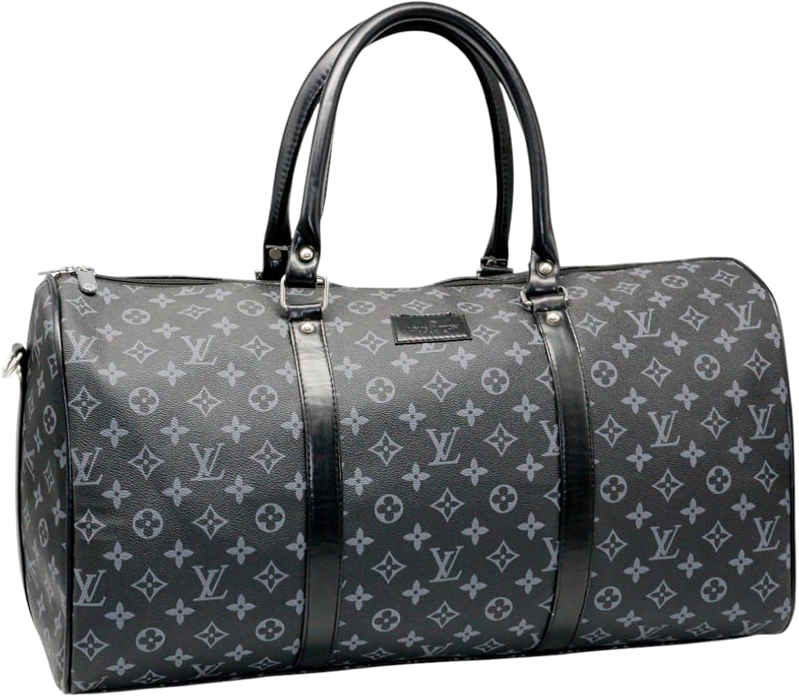 Vora Black Leather Keepall Duffle Bag