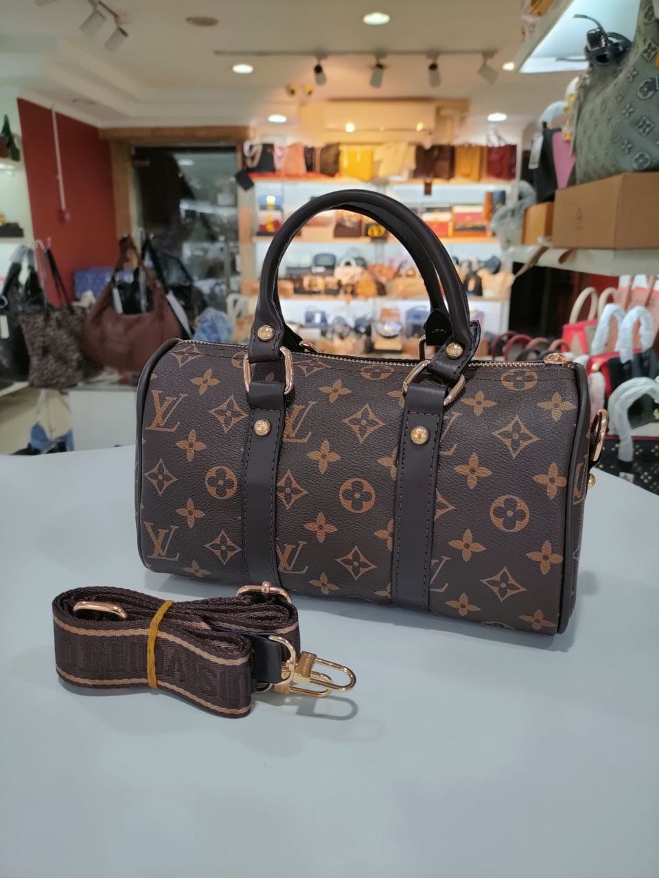 Classic Monogram Mini Boston Bag – Luxury Top Handle Handbag
