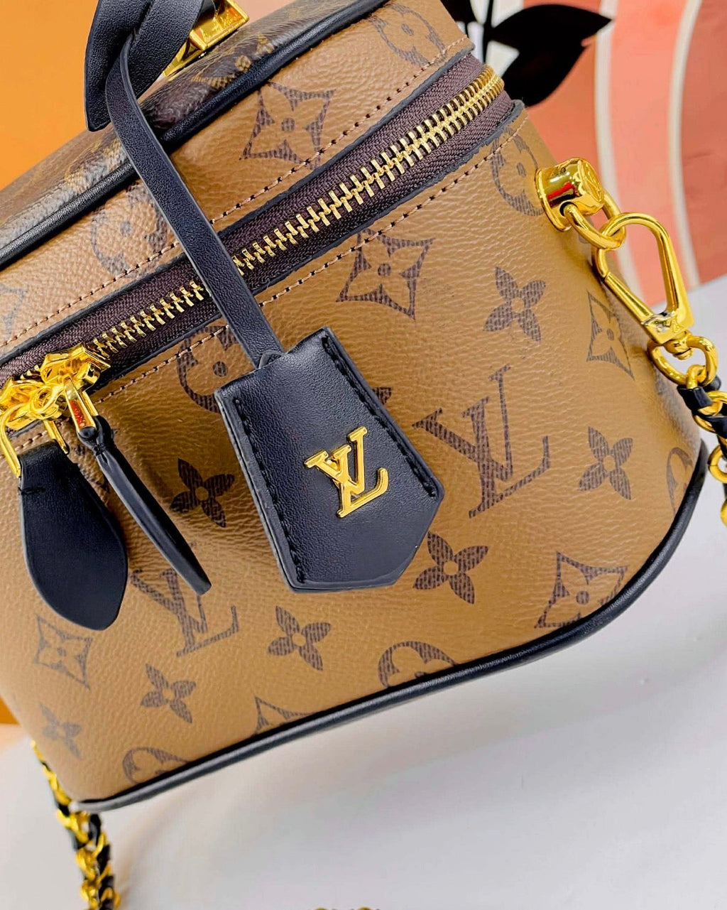 Lv Top Handle Crossbody Box Bag