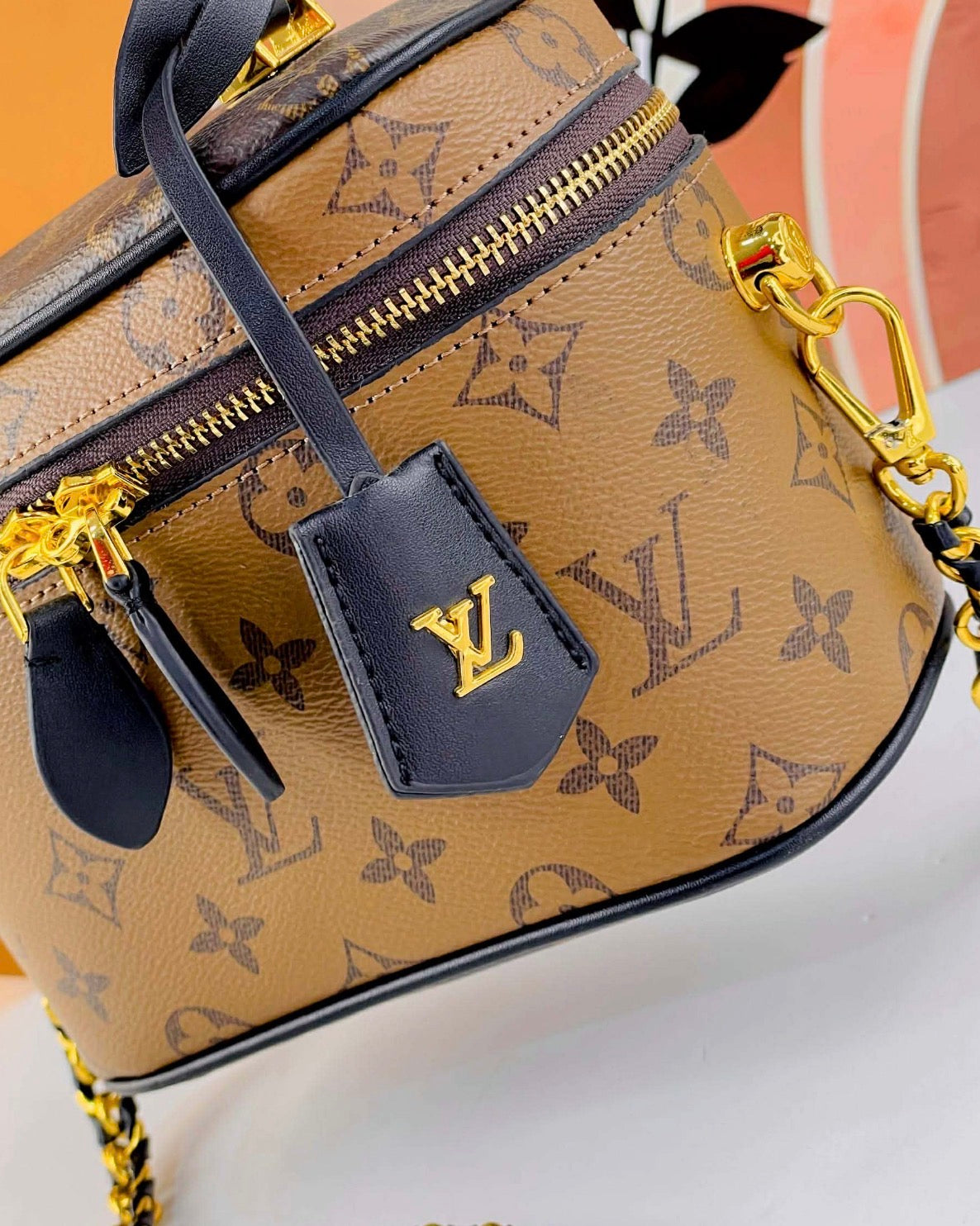 Lv Top Handle Crossbody Box Bag