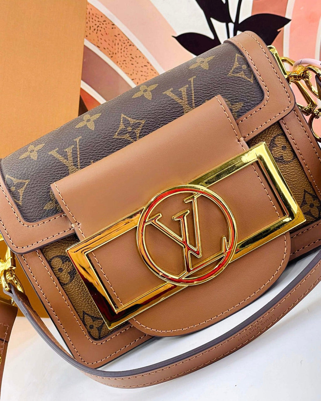 Lv Top Handle Crossbody Flap Bag
