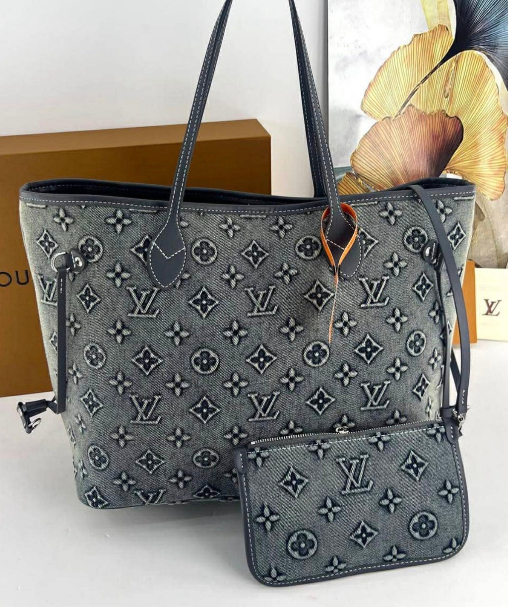 Lv Monogram Large Tote Bag with Pouch