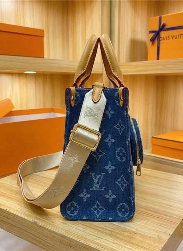 Louis Vuitton Monogram Blue Canvas Handbag