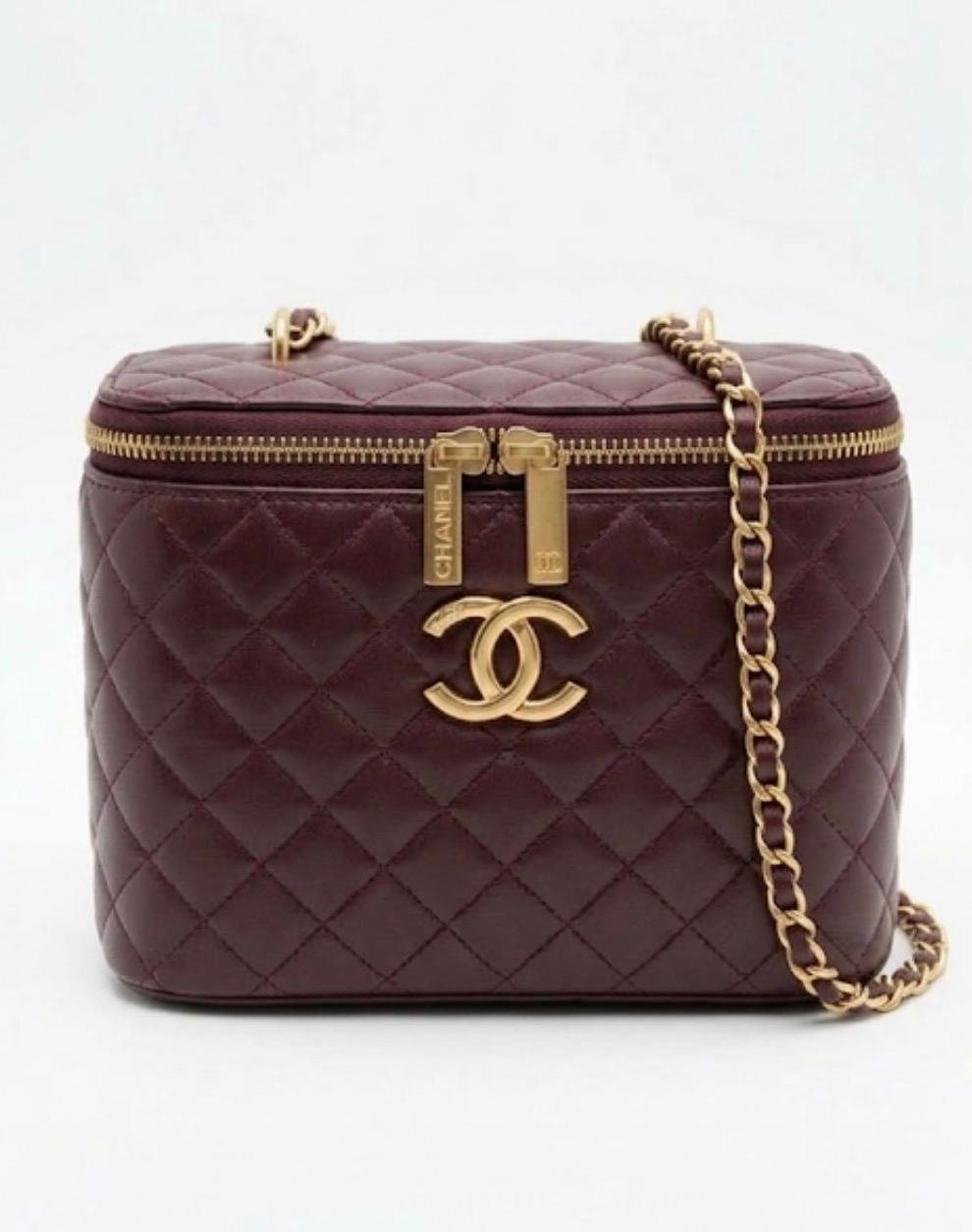Quilted Mini Bag with Gold Chain