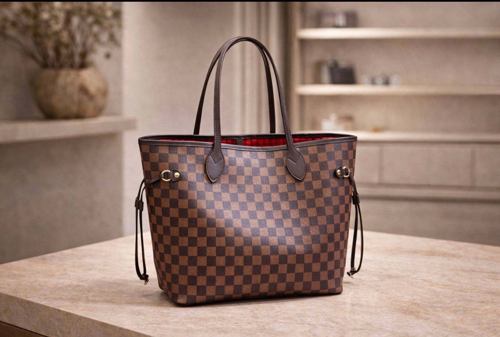 Vora Damier Graphite Neverfull Tote