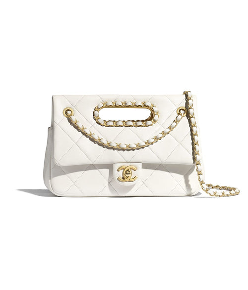 Chnl Quilted Chain Clutch Crossbody Bag