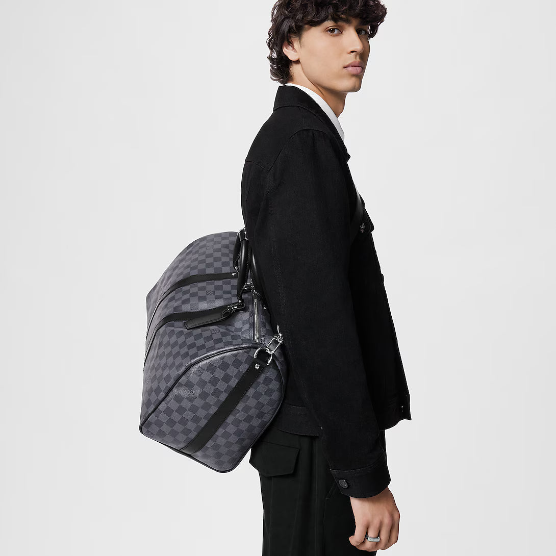 Lv Graphite Travel Duffle Bag