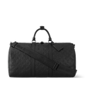 Lv Monogram Leather Travel Duffle Bag