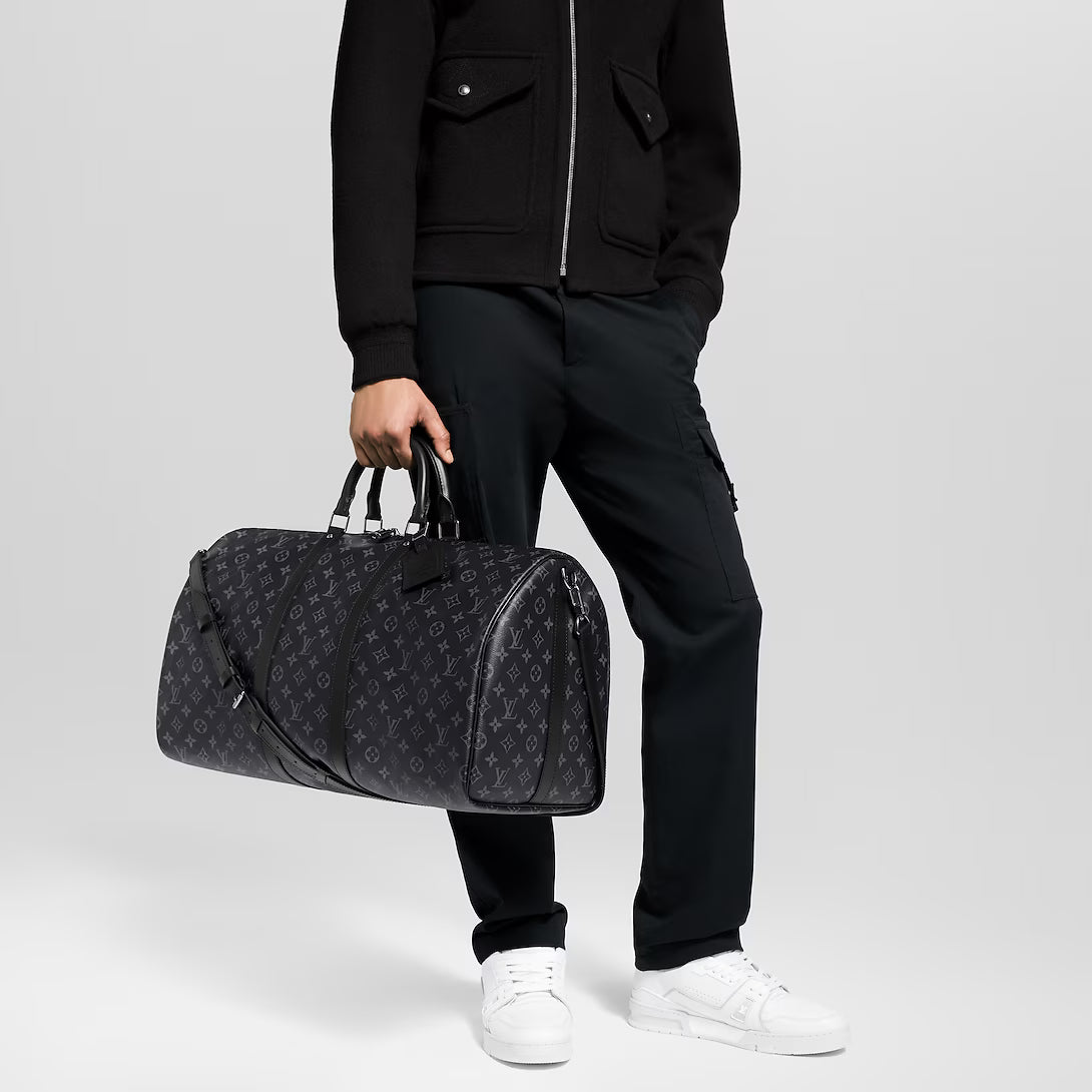 Lv Graphite Travel Duffle Bag